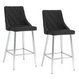 Devo 26" Counter Stool, set of 2, in Black
