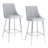 Devo 26" Counter Stool, set of 2, in Light Grey