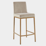 Diego 26" Counter Stool, set of 2, in Beige and Aged Gold