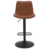 Kosi Adjustable Air-Lift Stool, set of 2, in Saddle and Black