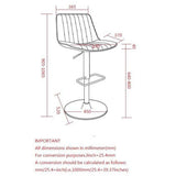 Kosi Adjustable Air-Lift Stool, set of 2, in Saddle and Black
