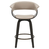 Holt 26" Counter Stool with Swivel, set of 2 in Mushroom and Walnut