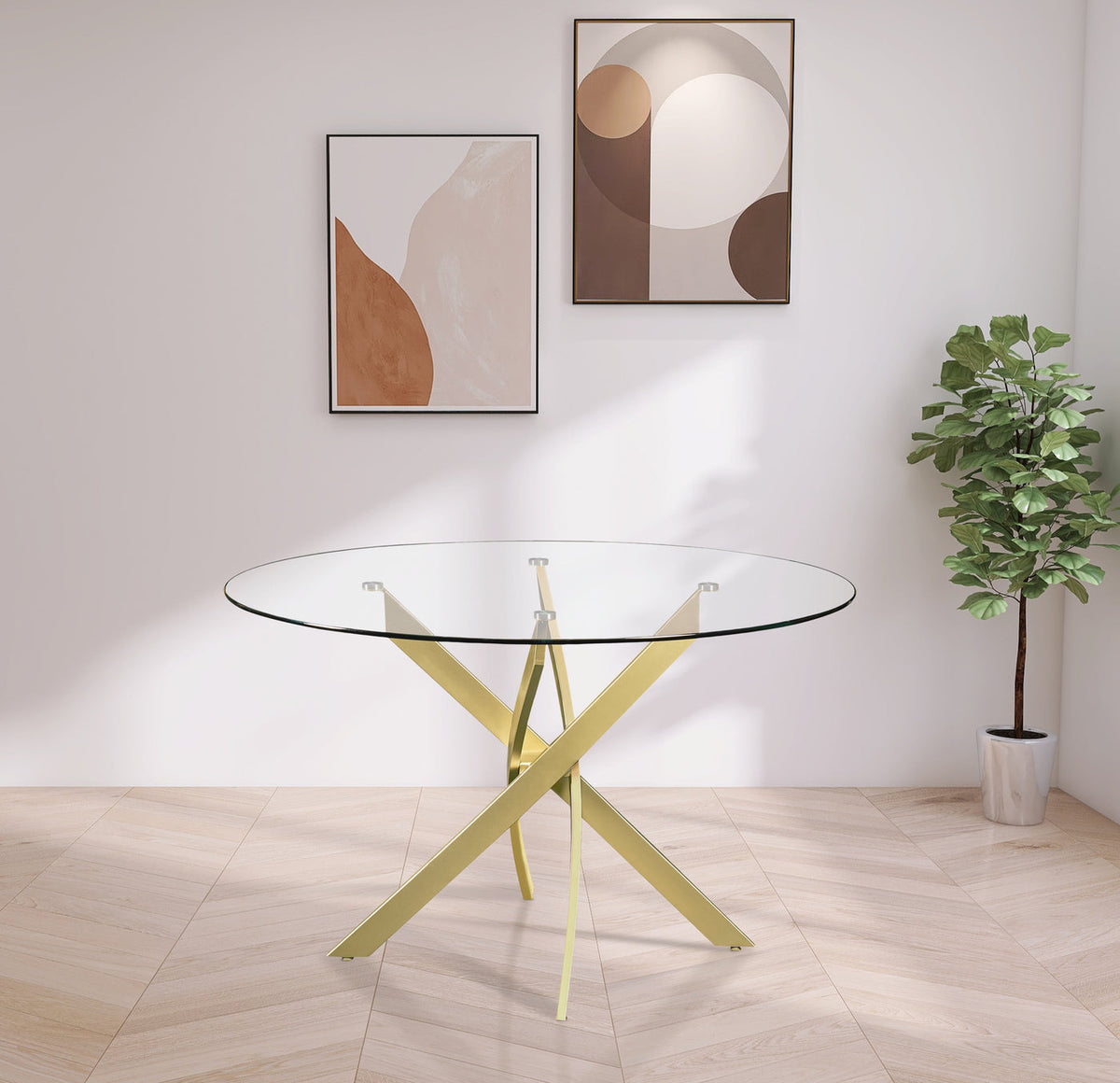 Glass Star Table Gold