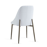 Godiva/Cleo 5pc Dining Set in Grey with White Chair