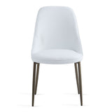 Godiva/Cleo 5pc Dining Set in Grey with White Chair