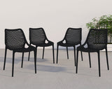 Mykonos Plastic Outdoor Patio Dining Chair - Set of 4