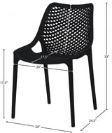Mykonos Plastic Outdoor Patio Dining Chair - Set of 4