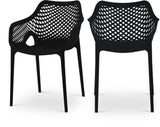 Mykonos Plastic Outdoor Patio Dining Chair Set of 4