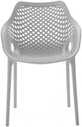 Mykonos Plastic Outdoor Patio Dining Chair Set of 4
