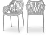 Mykonos Plastic Outdoor Patio Dining Chair Set of 4