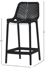 Mykonos Plastic Outdoor Patio Stools - Set of 4