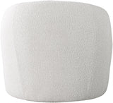 Acadia Boucle Fabric Upholstered And Vegan Leather Upholstered Accent Chair