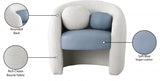 Acadia Boucle Fabric Upholstered And Vegan Leather Upholstered Accent Chair