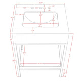 Marmo Engineered Stone Top and Brushed Chrome, Steel And Glass Base Vanity