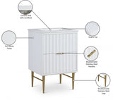 Modernist Engineered Stone Top And Solid Wood Base (brushed gold) Bathroom Vanity