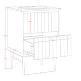 Modernist Engineered Stone Top And Solid Wood Base (brushed chrome) Bathroom Vanity
