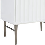 Modernist Engineered Stone Top And Solid Wood Base (brushed chrome) Bathroom Vanity