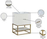 Monad Genuine Marble Top, Steel And Glass Base Vanity