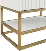 Monad Genuine Marble Top, Steel And Glass Base Vanity
