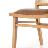 Dalton Leather and Cane Dining Chair