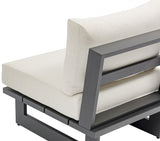 Maldives Water Resistant Fabric Upholstered Outdoor Patio Modular Armless Chair