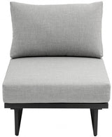 Maldives Water Resistant Fabric Upholstered Outdoor Patio Modular Armless Chair