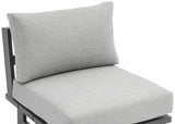Maldives Water Resistant Fabric Upholstered Outdoor Patio Modular Armless Chair