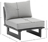 Maldives Water Resistant Fabric Upholstered Outdoor Patio Modular Armless Chair