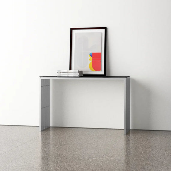 Slate Console Table with Glass