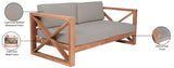 Anguilla Water Resistant Fabric Upholsetered Outdoor Patio Loveseat