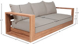 Tulum Water Resistant Fabric Upholstered Outdoor Patio Sofa