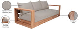 Tulum Water Resistant Fabric Upholstered Outdoor Patio Sofa