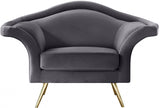 Lips Velvet Upholstered Chair
