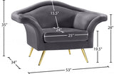 Lips Velvet Upholstered Chair