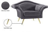 Lips Velvet Upholstered Chair