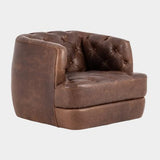 Hattie Leather Swivel Chair