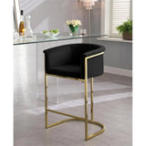 Modern arm kanye Velvet Counter Stool