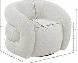 Roxbury Boucle Fabric Upholstered Swivel Accent Chair