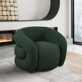 Roxbury Boucle Fabric Upholstered Swivel Accent Chair