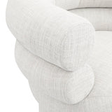 Valentina Linen Textured Fabric Upholstered Swivel Accent Chair