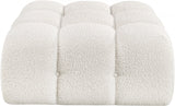Ames Boucle Fabric Ottoman