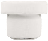 Niya Linen Textured Fabric Upholstered Swivel Accent Chair