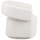 Niya Linen Textured Fabric Upholstered Swivel Accent Chair