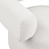 Niya Linen Textured Fabric Upholstered Swivel Accent Chair
