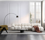 Calliope Bouclé Modular Sofa with Ottoman