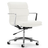 TAN Eames Modern Ribbed Office Chair (Low Back)