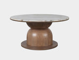 Martina Round Coffee Table - Walnut