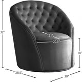 Alessio Velvet Upholstered Swivel Accent Chair