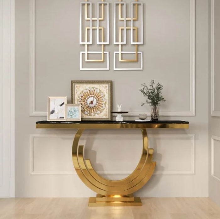New Moon Console Table (Faux Marble)