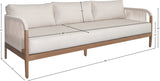 Maui Water Resistant Fabric Upholstered Outdoor Patio Sofa
